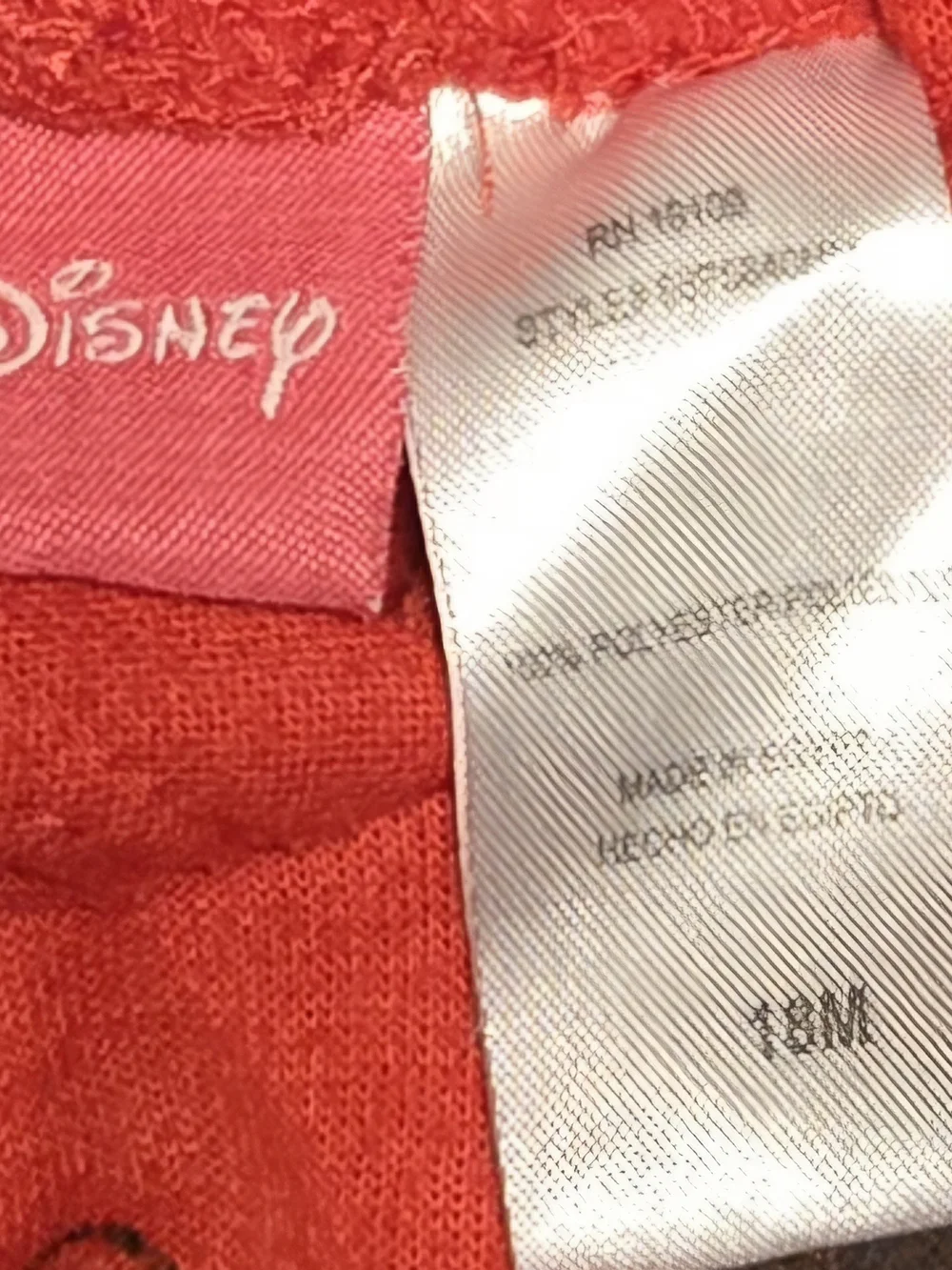 Disney Red Kids Hoodie with Mickey & Minnie Heart Design